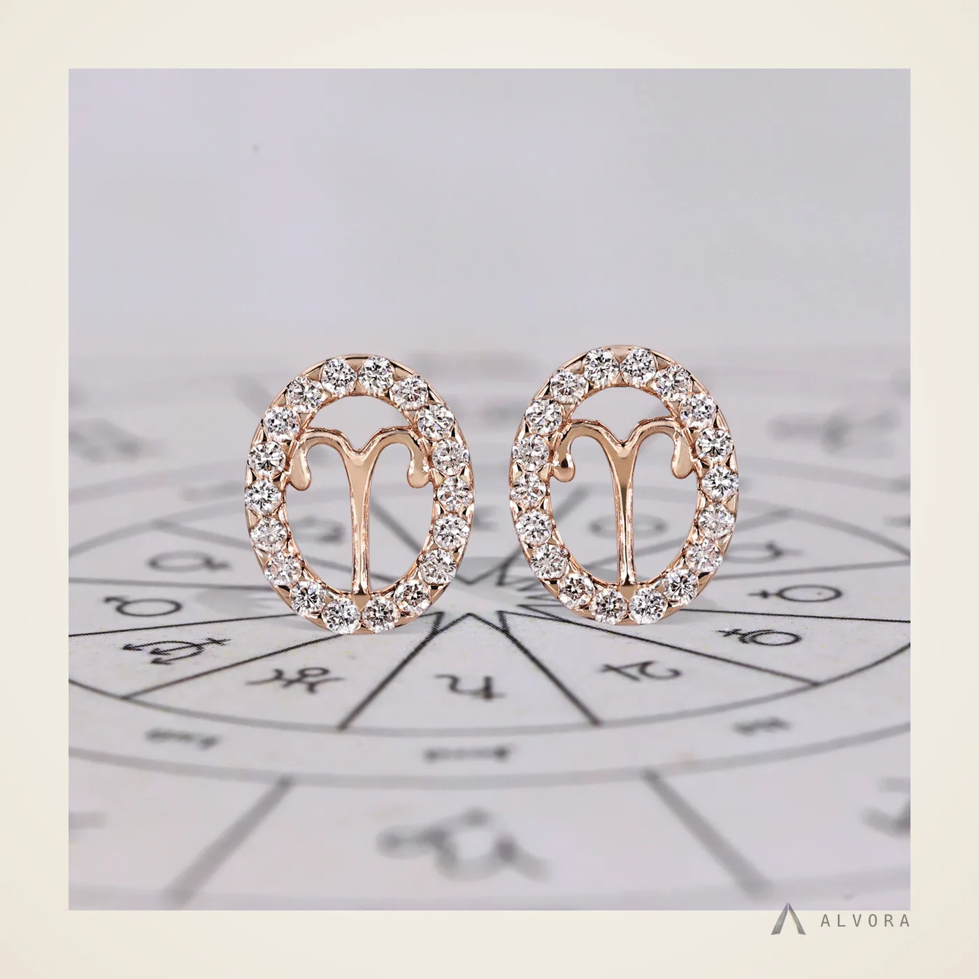 Paloma Round Halo Studs, round halo studs lab-grown diamond earrings