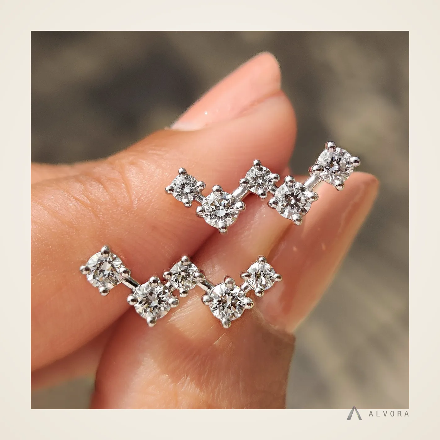 Zosia Round Studs, round studs lab-grown diamond earrings