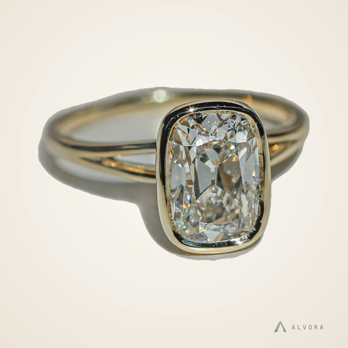 Selene Elongated Cushion Heritage, elongated cushion heritage lab-grown diamond engagement ring