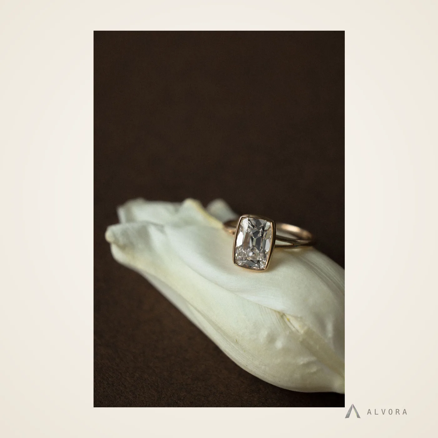 Selene Elongated Cushion Heritage, elongated cushion heritage lab-grown diamond engagement ring