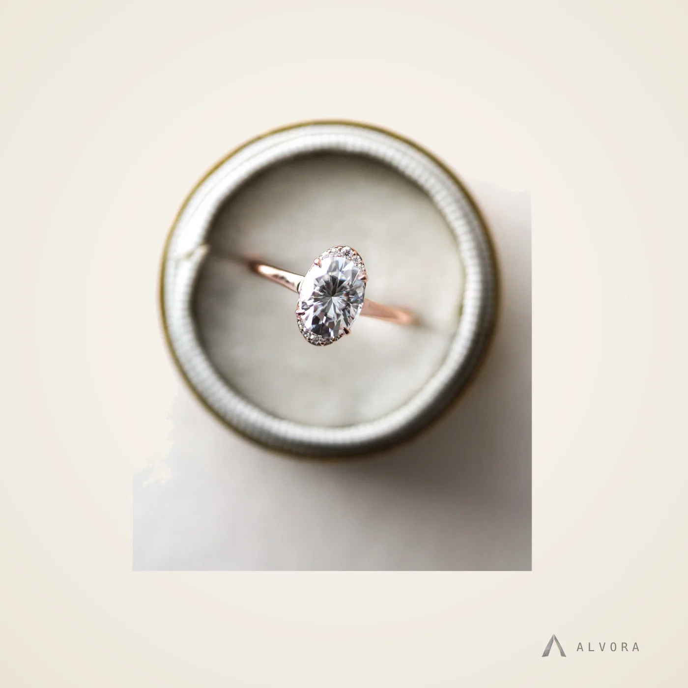 Noor Oval Solitaire, oval solitaire lab-grown diamond engagement ring