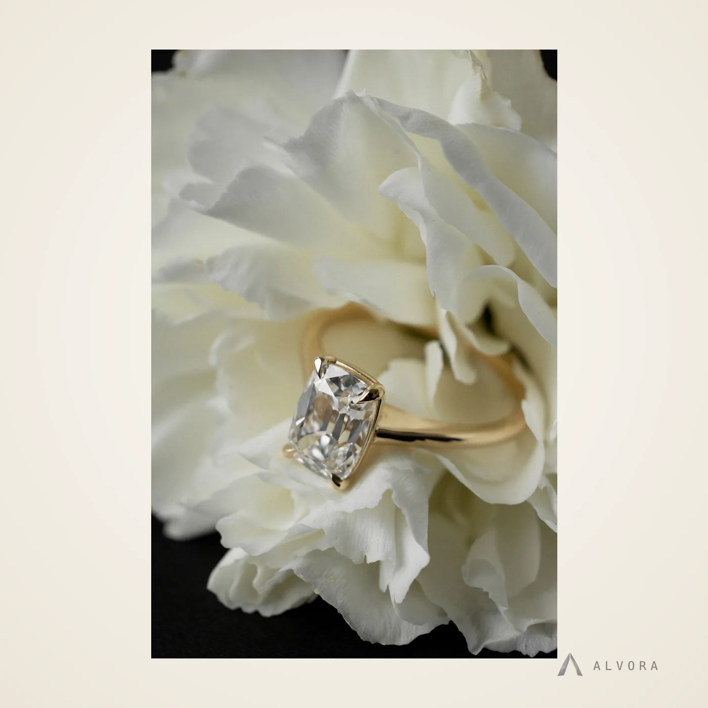 Thea Old Mine Heritage, old mine heritage lab-grown diamond engagement ring