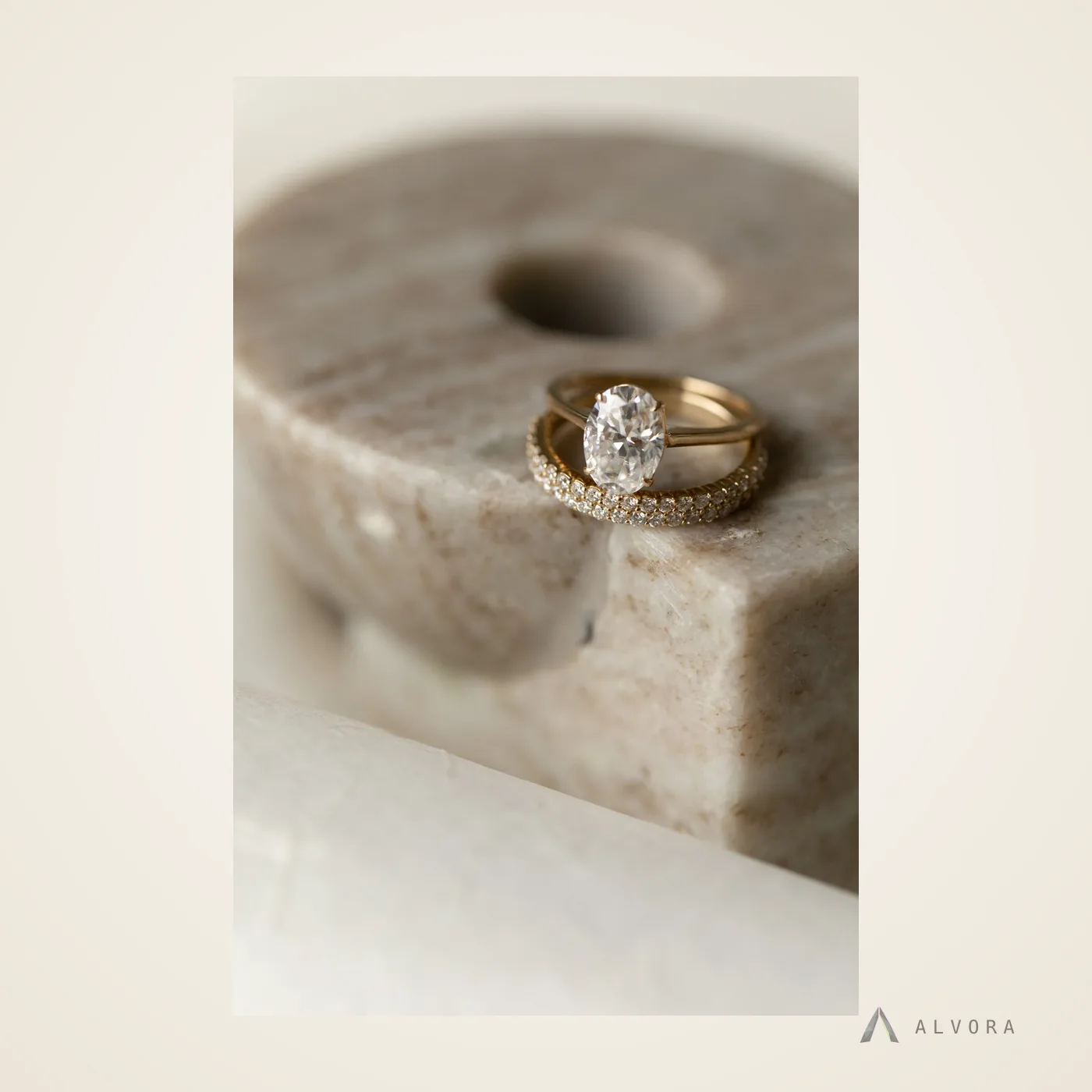 Esra Oval Solitaire, oval solitaire lab-grown diamond engagement ring