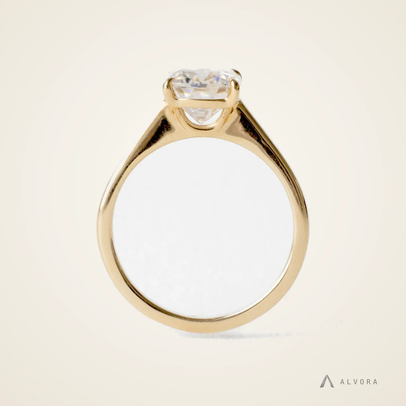 Esra Oval Solitaire, oval solitaire lab-grown diamond engagement ring