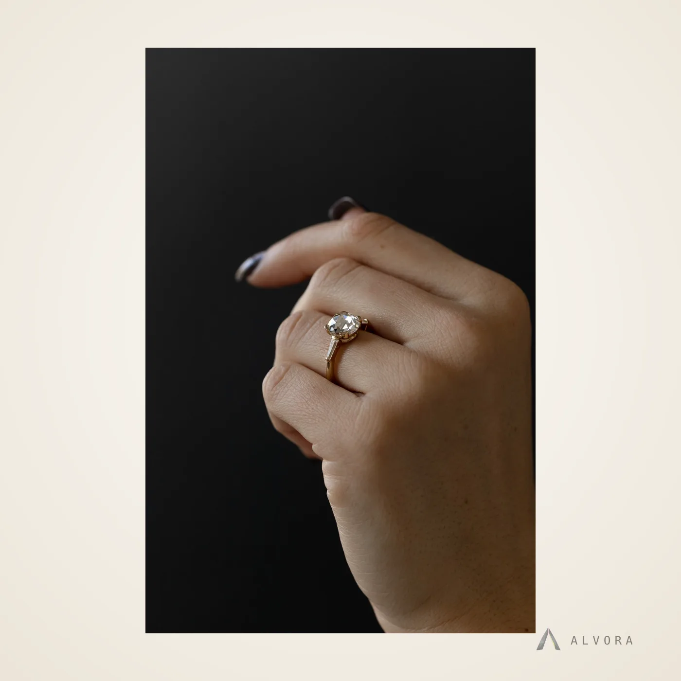 Faye Round Solitaire, round solitaire lab-grown diamond engagement ring