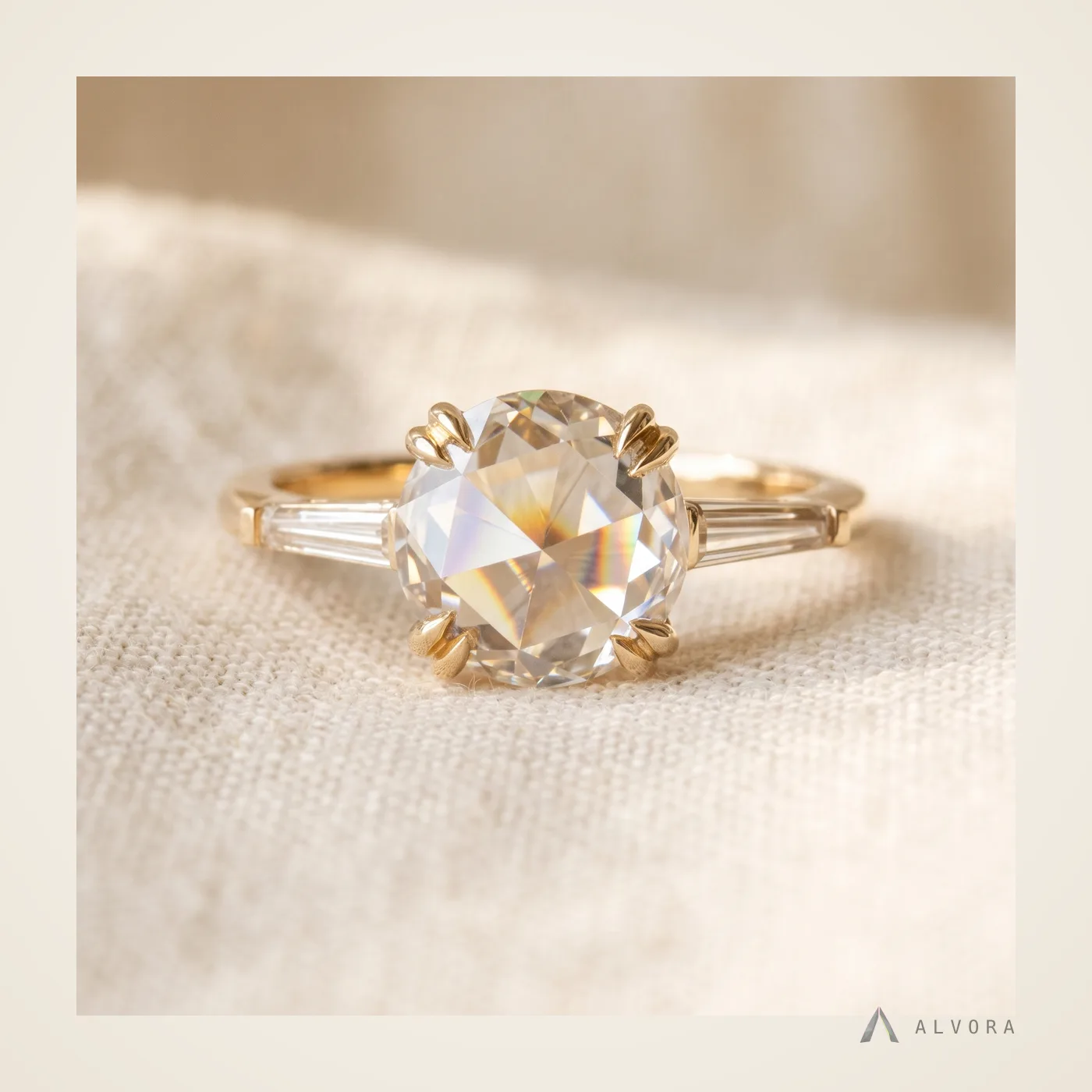 Faye Round Solitaire, round solitaire lab-grown diamond engagement ring