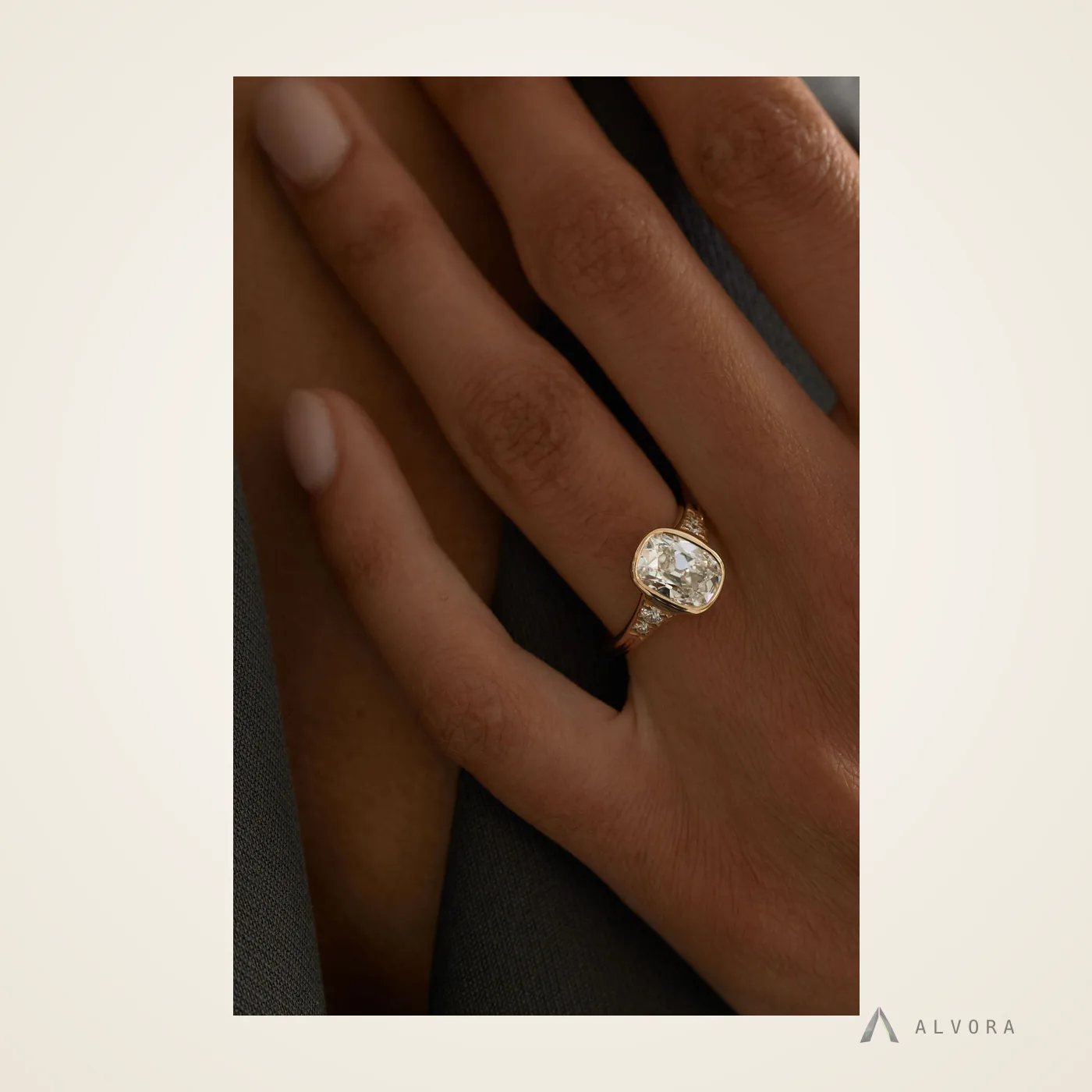 Romilly Old Mine Heritage, old mine heritage lab-grown diamond engagement ring