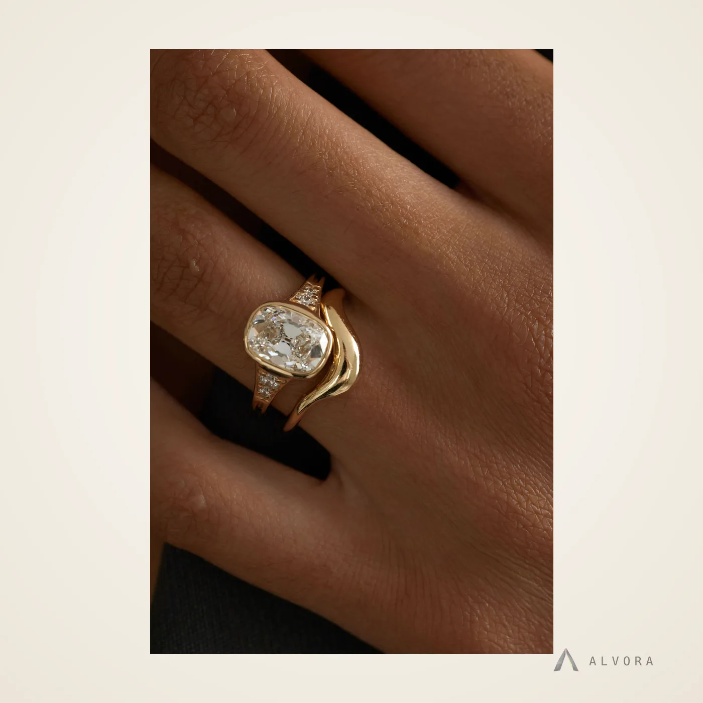 Romilly Old Mine Heritage, old mine heritage lab-grown diamond engagement ring