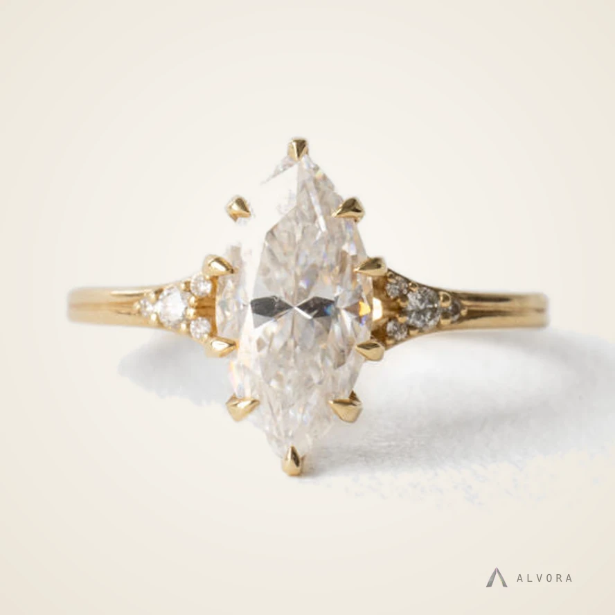 Elodie Marquise Solitaire, marquise solitaire lab-grown diamond engagement ring