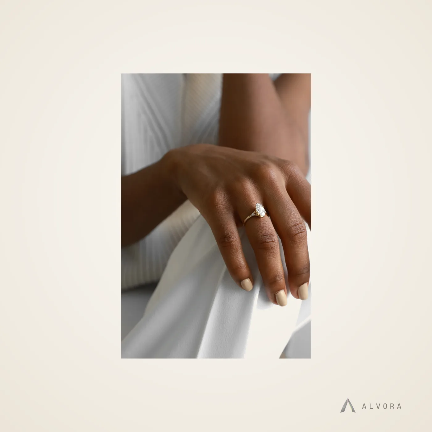 Elodie Marquise Solitaire, marquise solitaire lab-grown diamond engagement ring