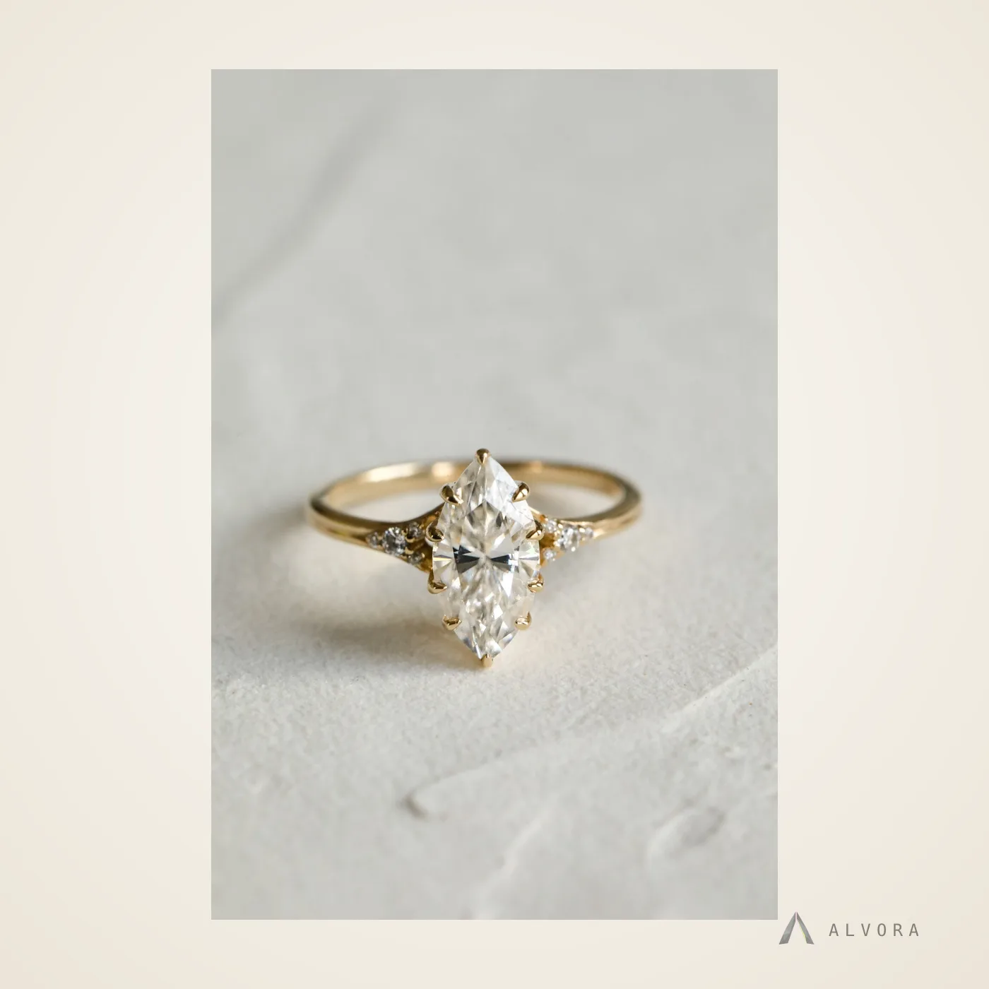 Elodie Marquise Solitaire, marquise solitaire lab-grown diamond engagement ring