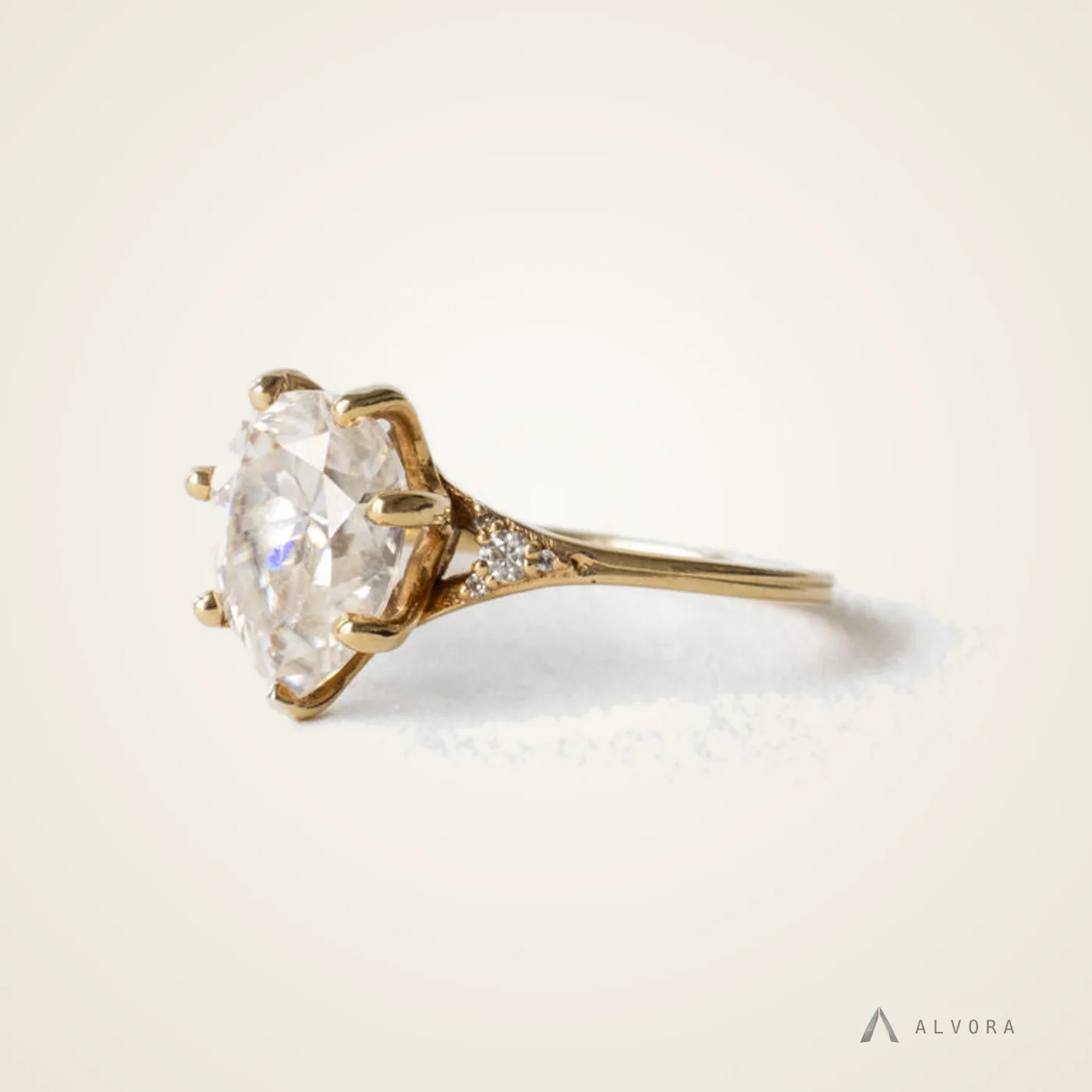 Elodie Pear Solitaire, pear solitaire lab-grown diamond engagement ring