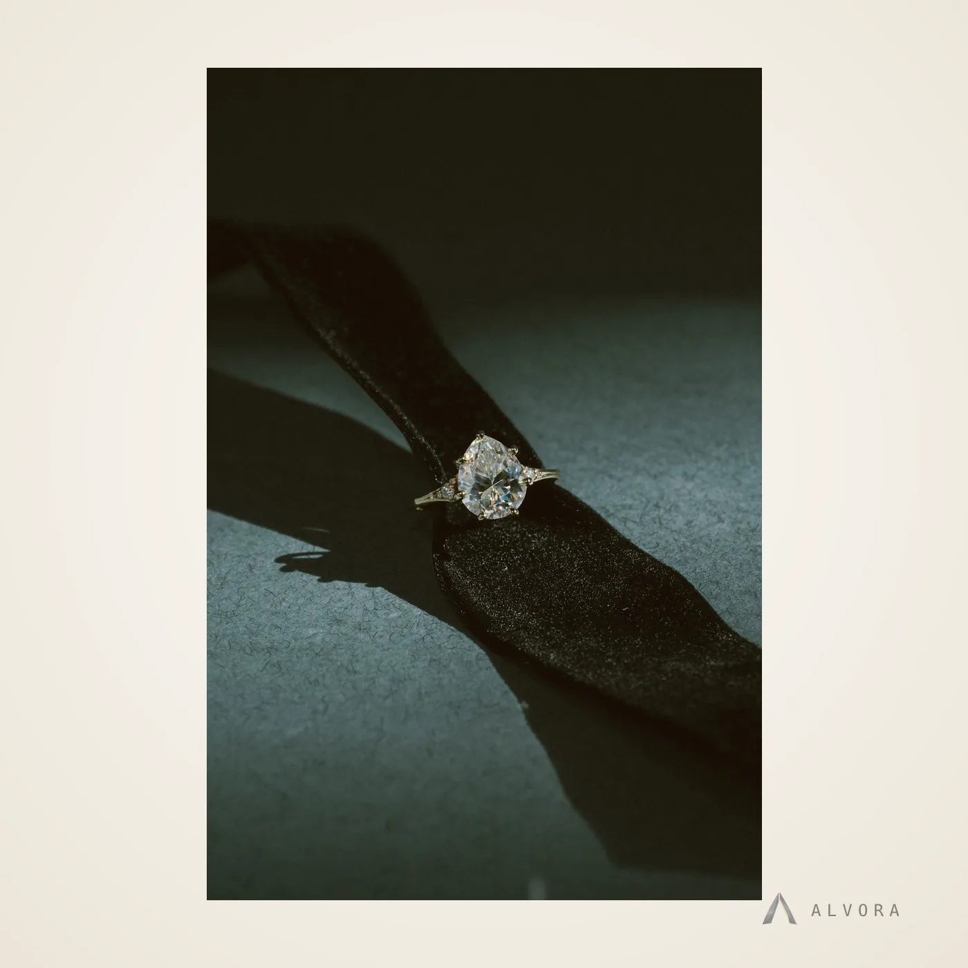 Elodie Pear Solitaire, pear solitaire lab-grown diamond engagement ring