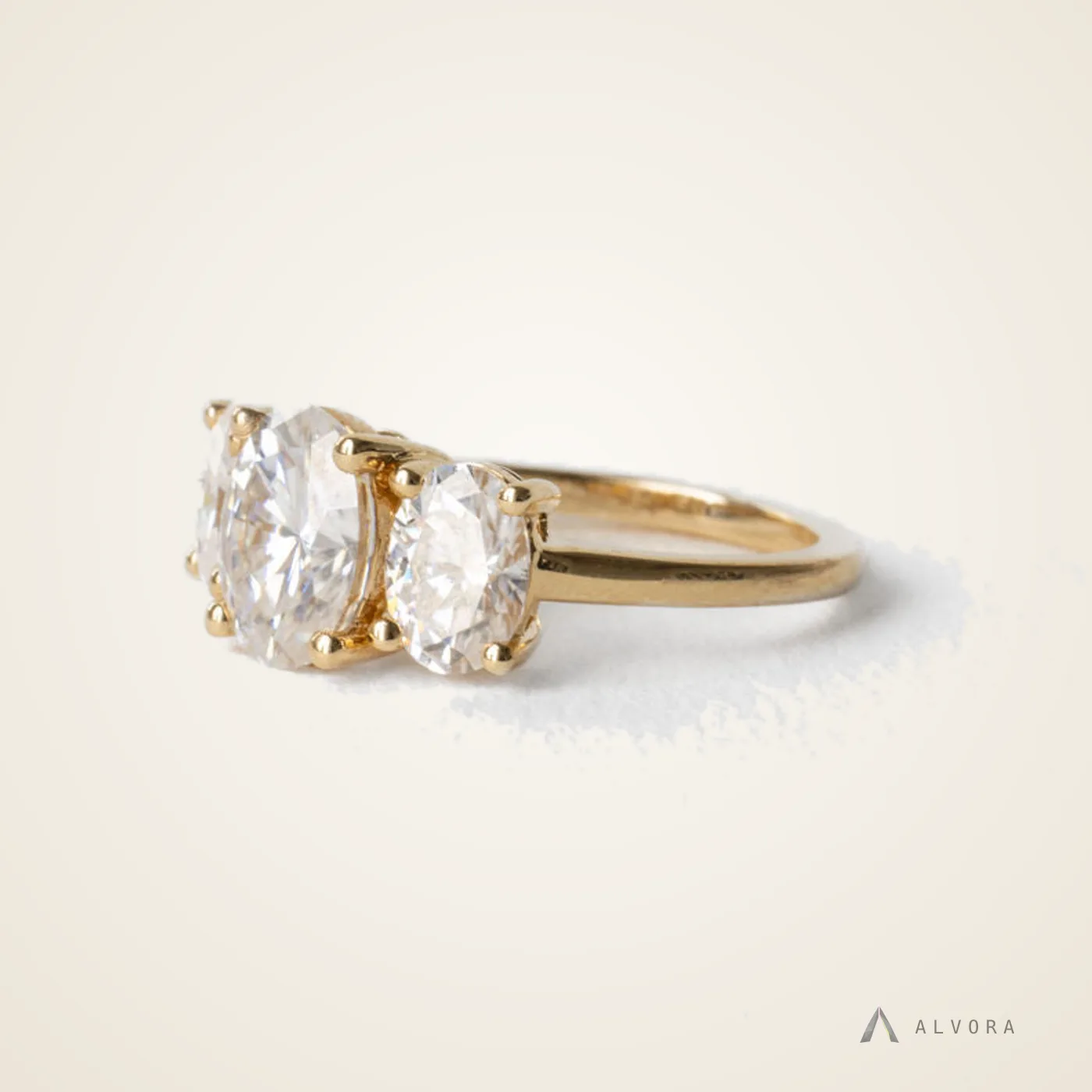 Fiora Oval Solitaire, oval solitaire lab-grown diamond engagement ring