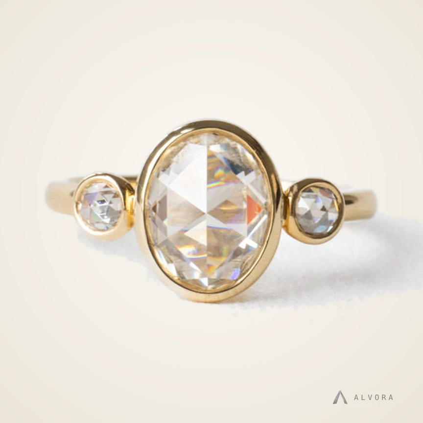 Marisol Oval Solitaire, oval solitaire lab-grown diamond engagement ring