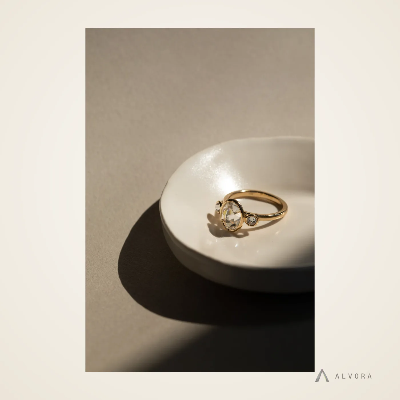 Marisol Oval Solitaire, oval solitaire lab-grown diamond engagement ring