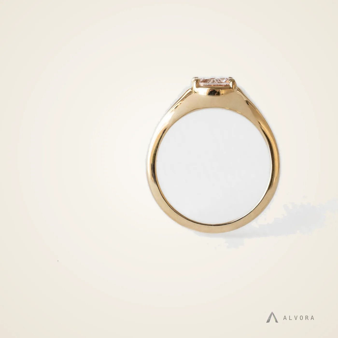 Ulla Elongated Cushion Solitaire, elongated cushion solitaire lab-grown diamond engagement ring