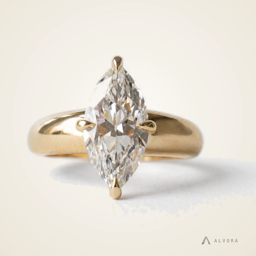Odessa Marquise Solitaire, marquise solitaire lab-grown diamond engagement ring