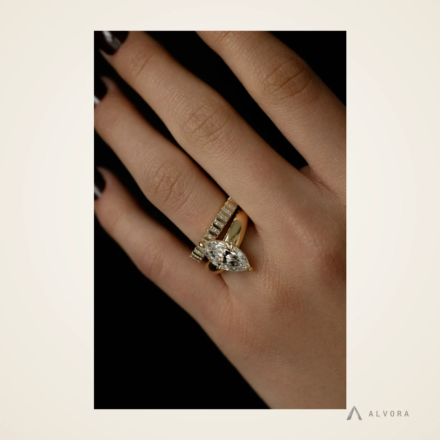 Odessa Marquise Solitaire, marquise solitaire lab-grown diamond engagement ring