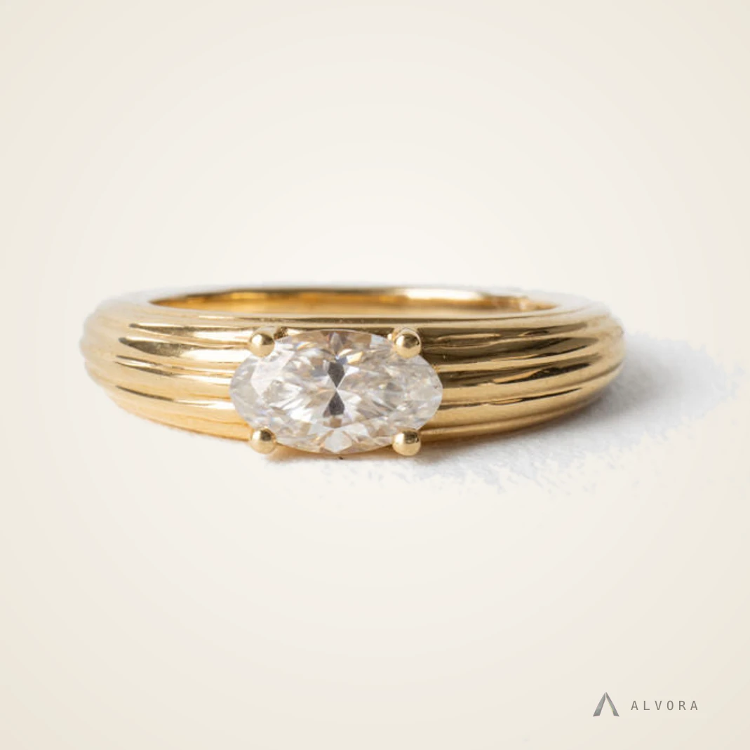 Tessaly Solitaire, solitaire lab-grown diamond engagement ring