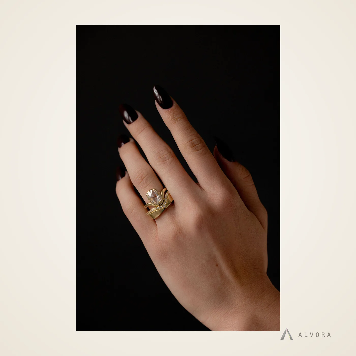 Valen Cushion Solitaire, cushion solitaire lab-grown diamond engagement ring