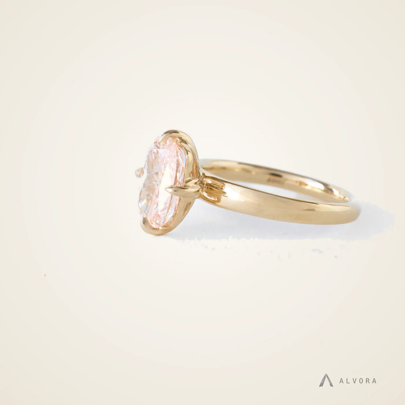 Idony Cushion Solitaire, cushion solitaire lab-grown diamond engagement ring