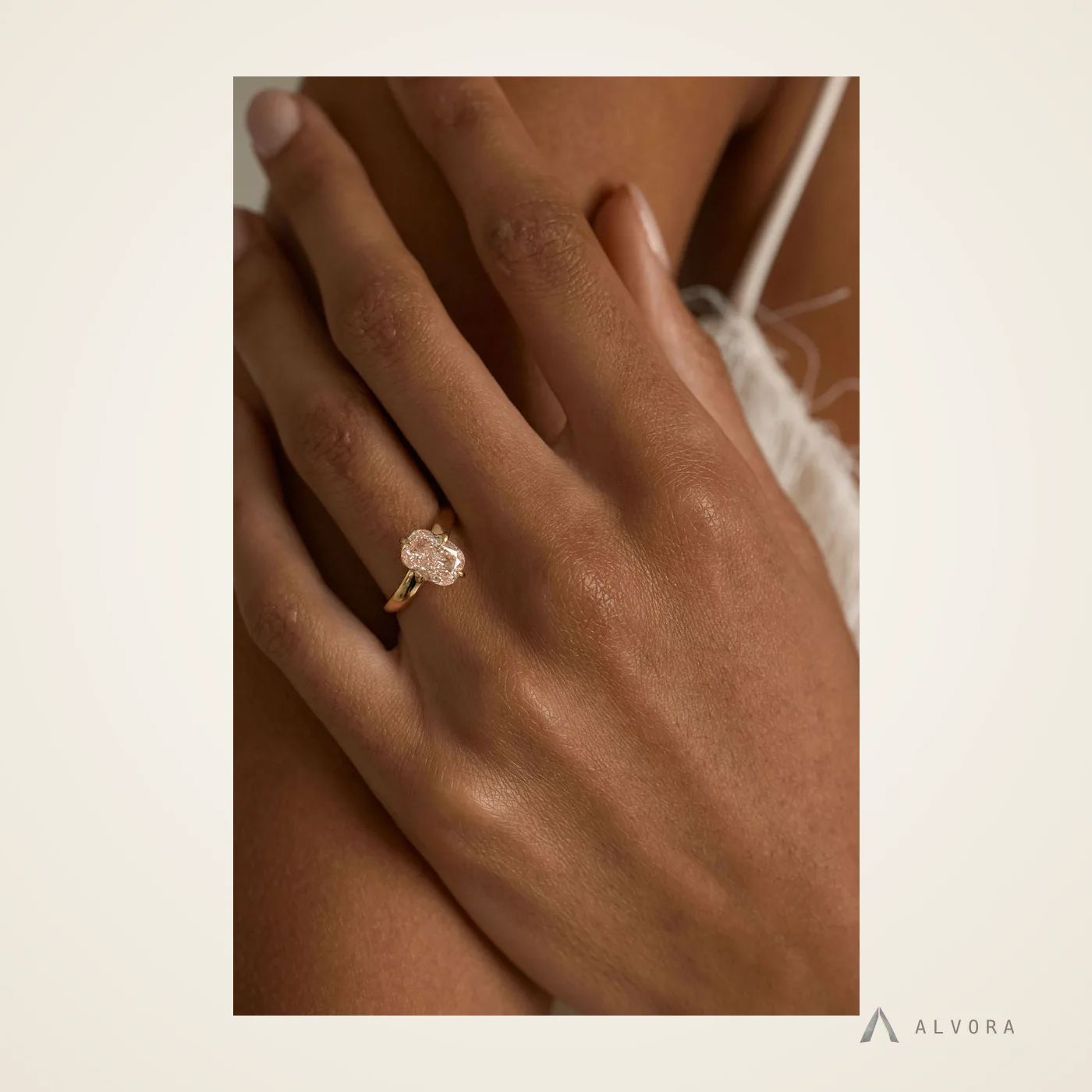 Idony Cushion Solitaire, cushion solitaire lab-grown diamond engagement ring