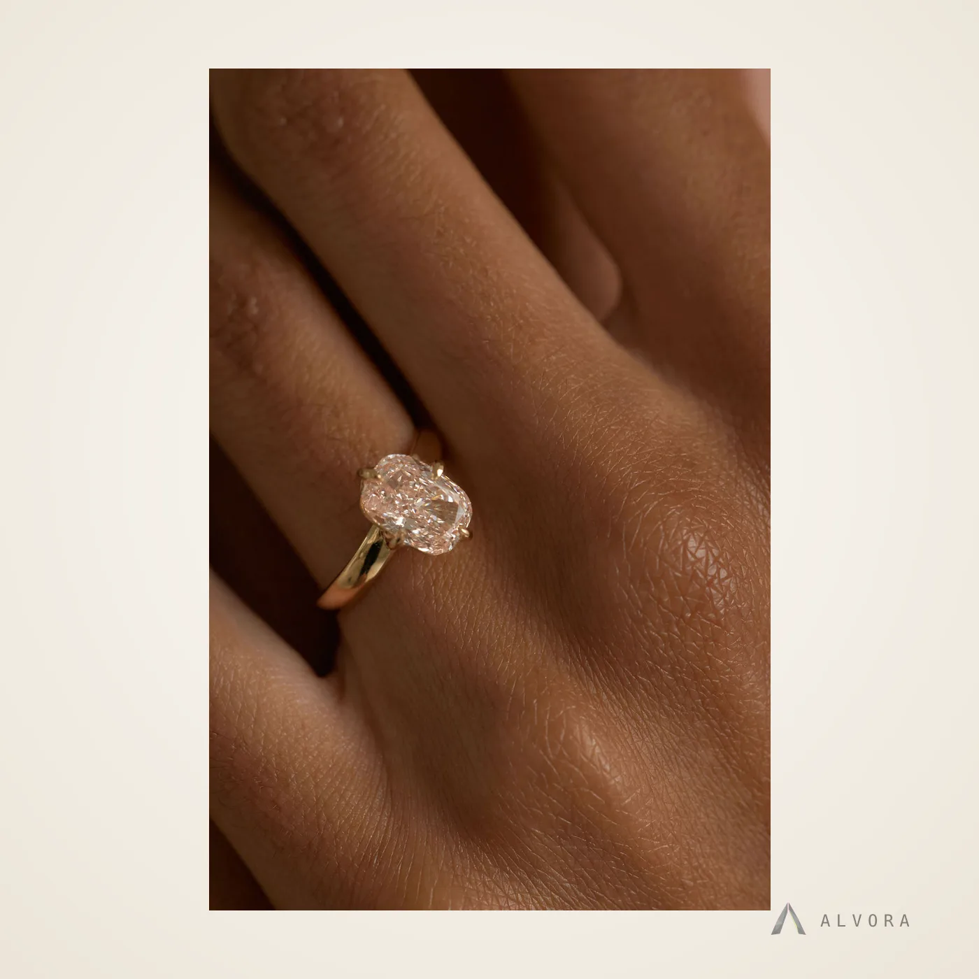 Idony Cushion Solitaire, cushion solitaire lab-grown diamond engagement ring