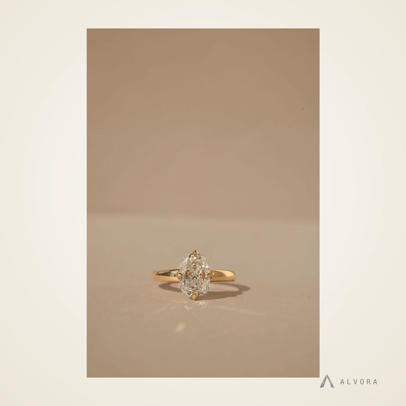 Jolie Cushion Solitaire, cushion solitaire lab-grown diamond engagement ring