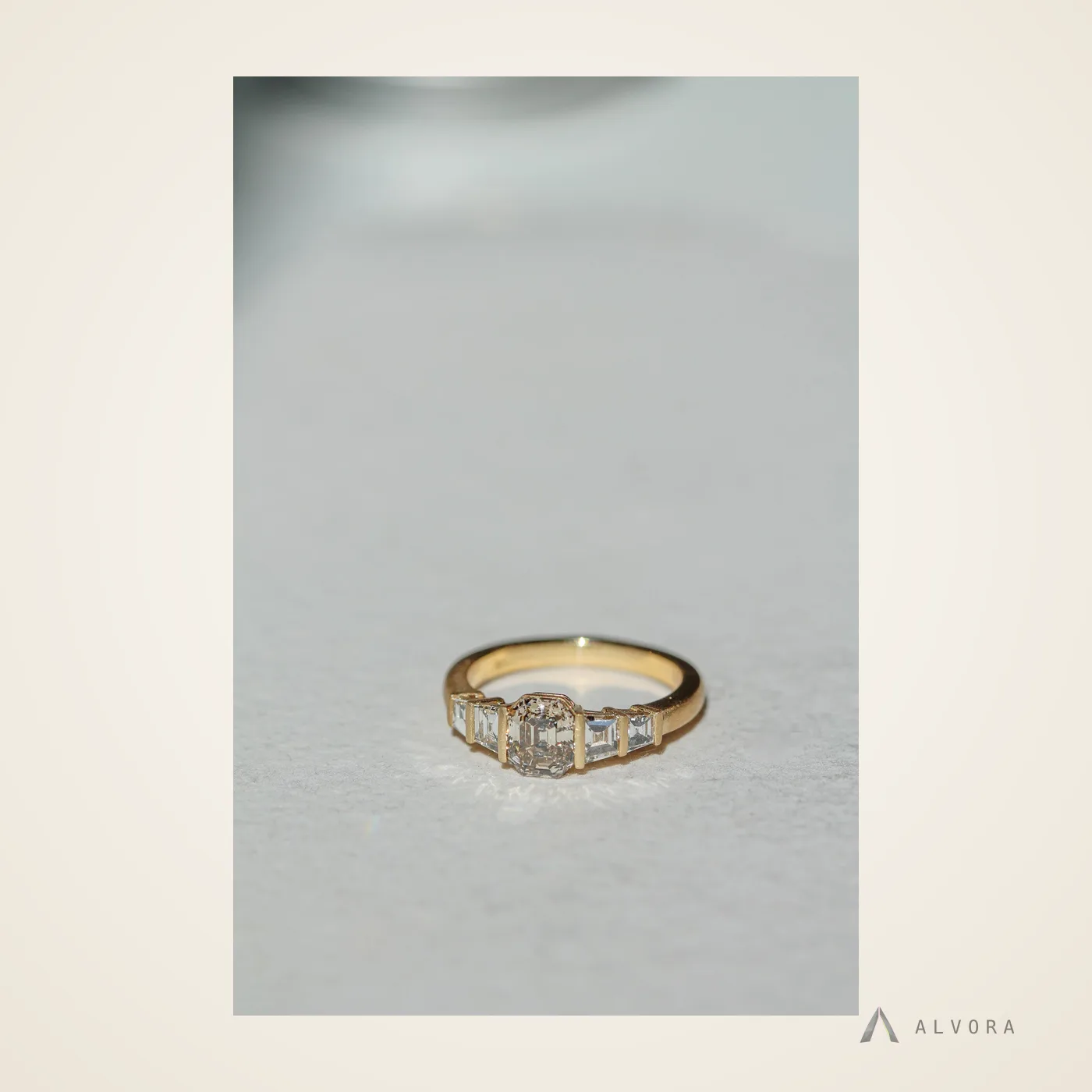 Rosel Five Stone, five stone lab-grown diamond engagement ring