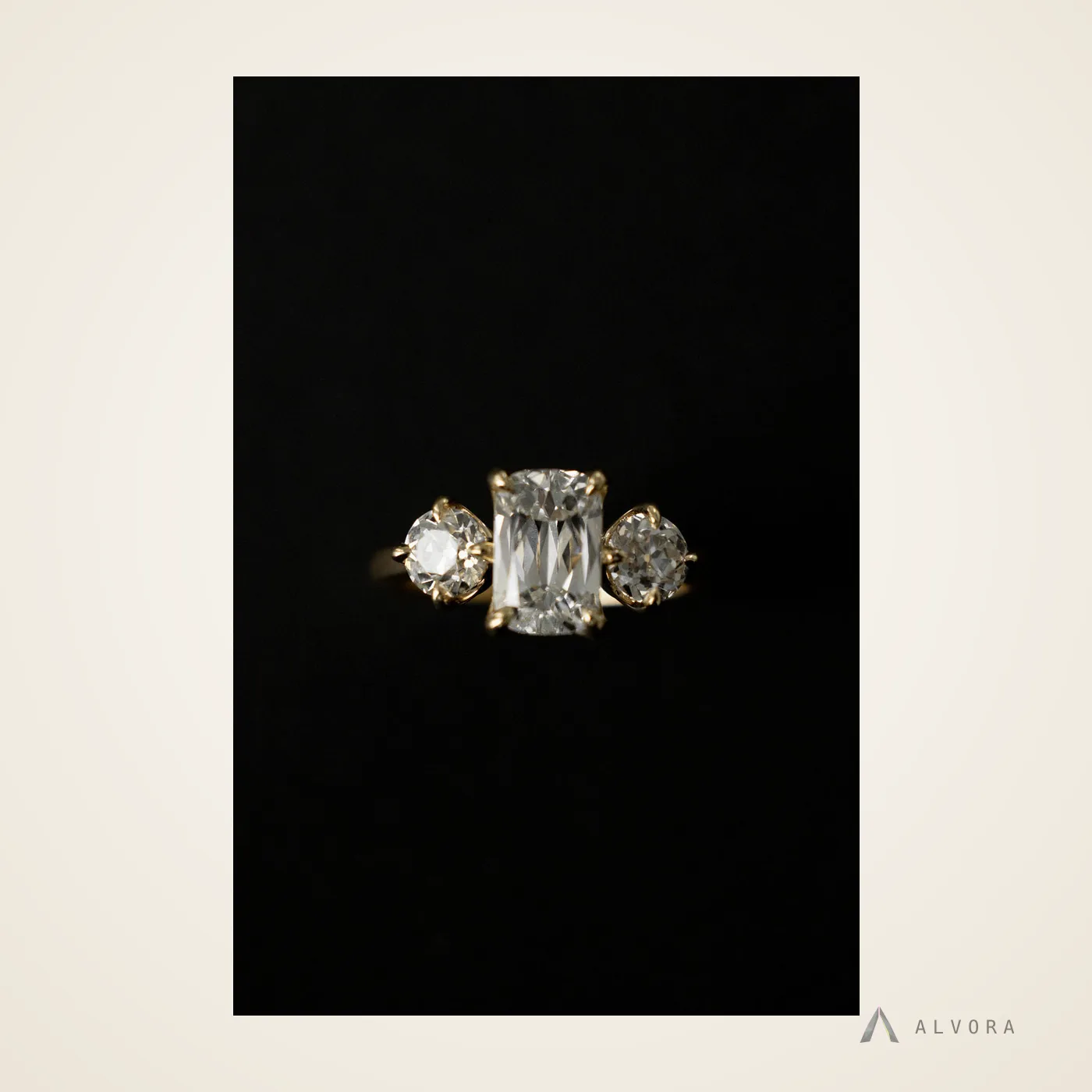 Tamara Blue Solitaire, solitaire lab-grown diamond engagement ring
