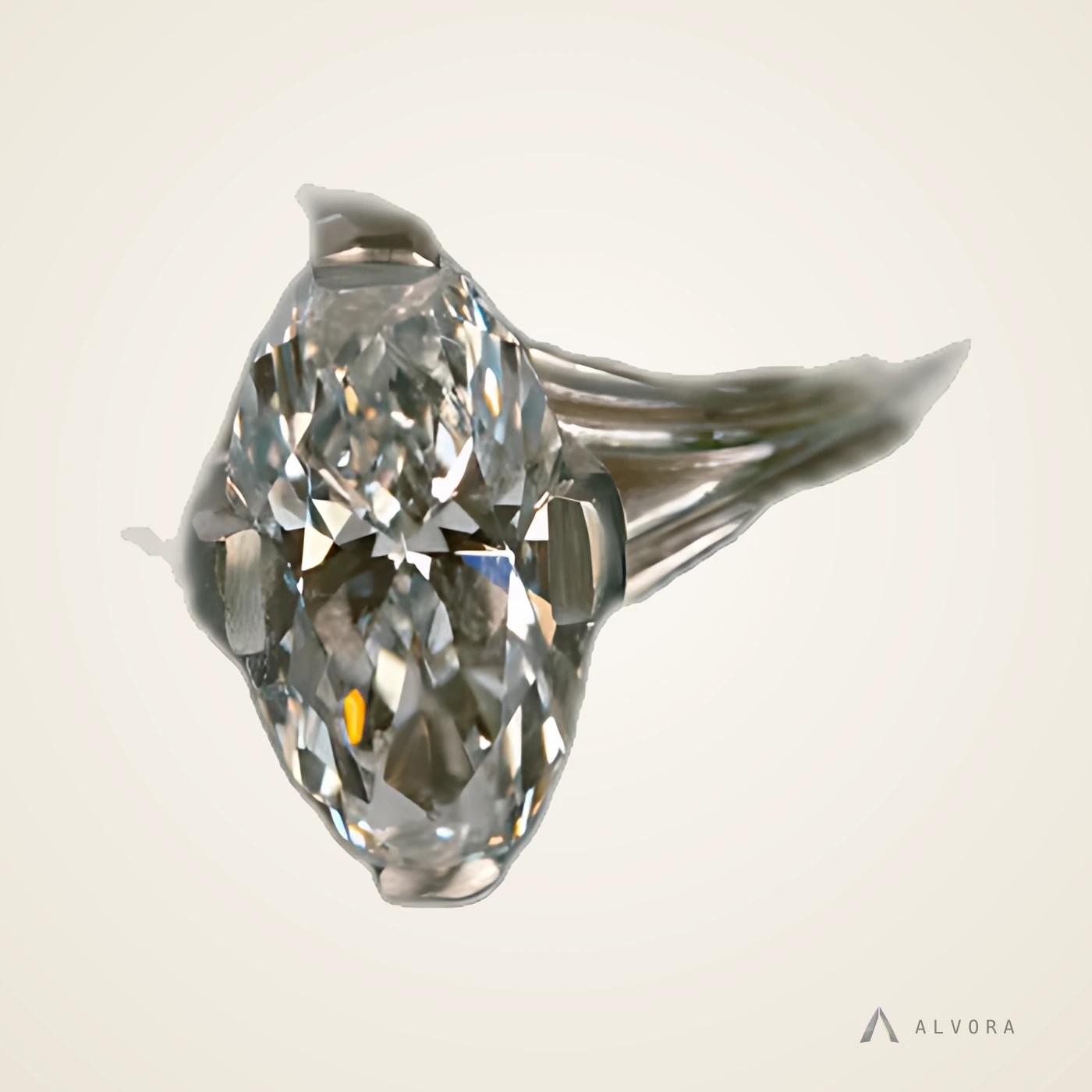 Alethea Solitaire, solitaire lab-grown diamond engagement ring
