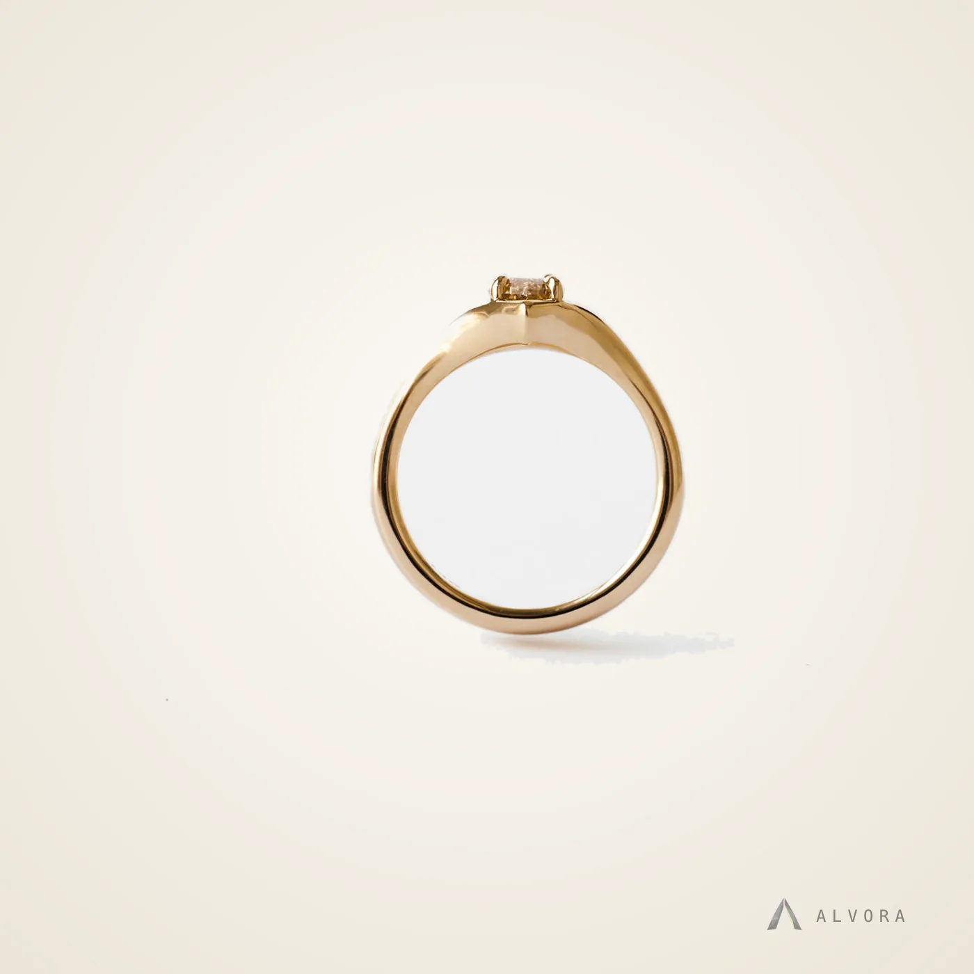 Ulla Champagne Marquise Solitaire, marquise solitaire lab-grown diamond engagement ring