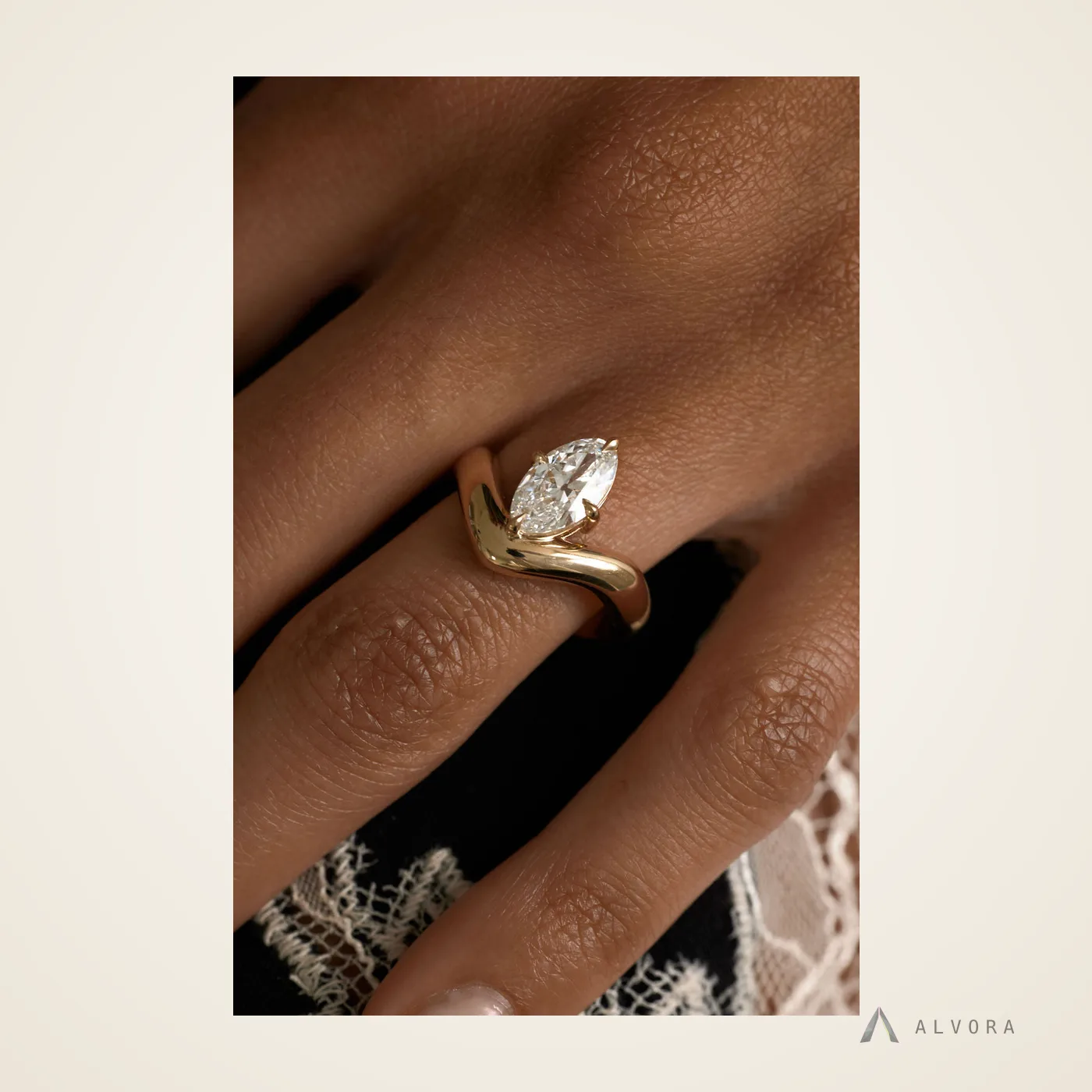 Federica Heritage, heritage lab-grown diamond engagement ring