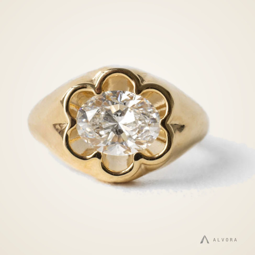 Fiorella Oval East-West, oval east-west lab-grown diamond engagement ring