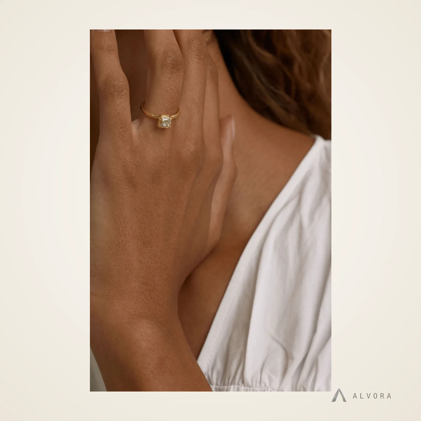 Kerensa Solitaire, solitaire lab-grown diamond engagement ring