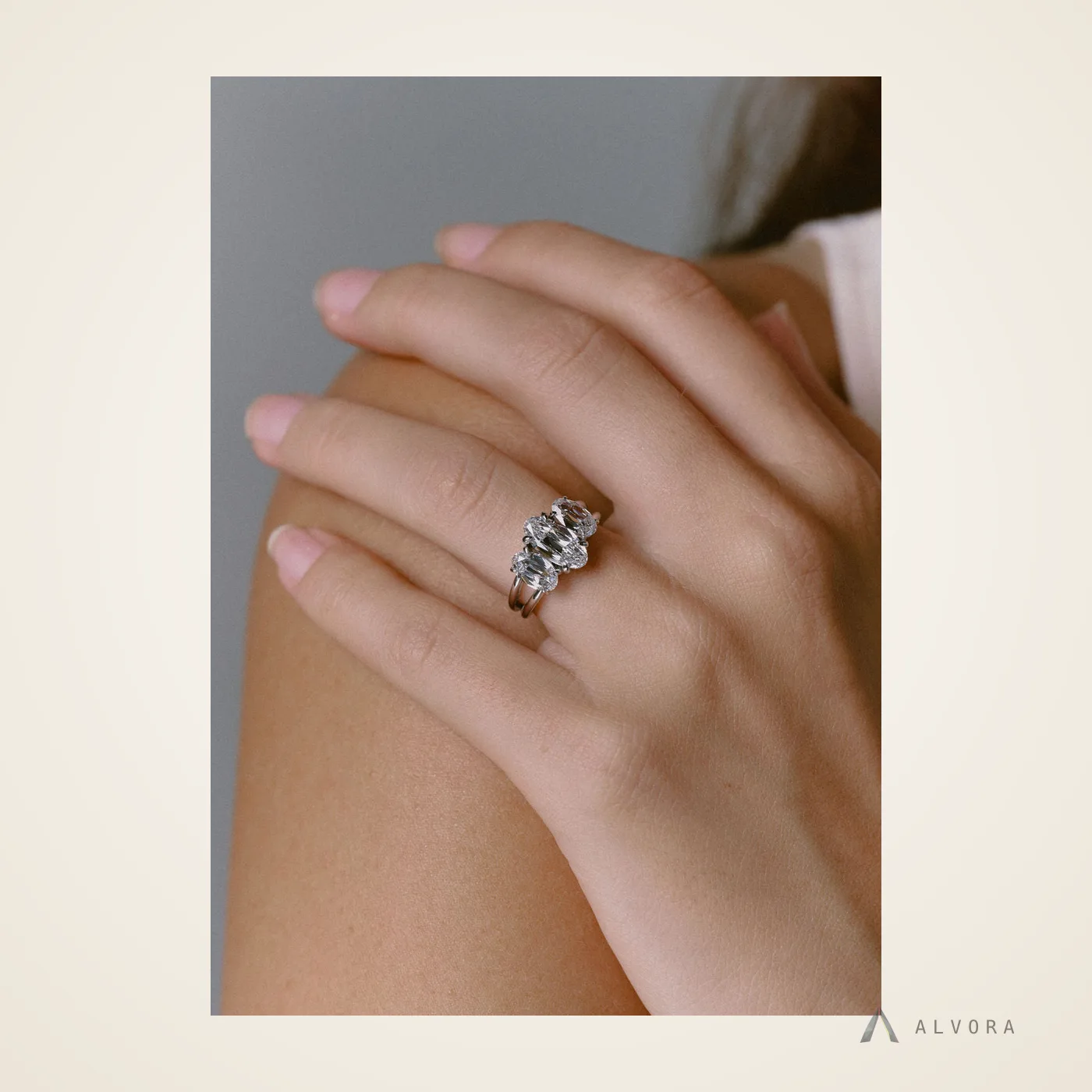 Giacinta Solitaire, solitaire lab-grown diamond engagement ring