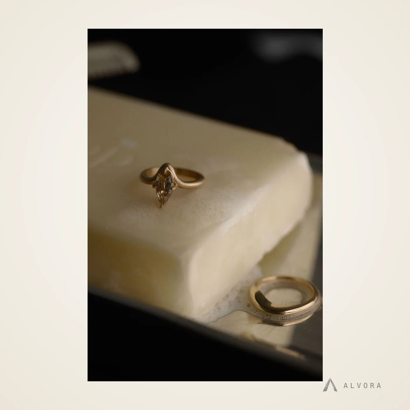 Gracia Pear Solitaire, pear solitaire lab-grown diamond engagement ring