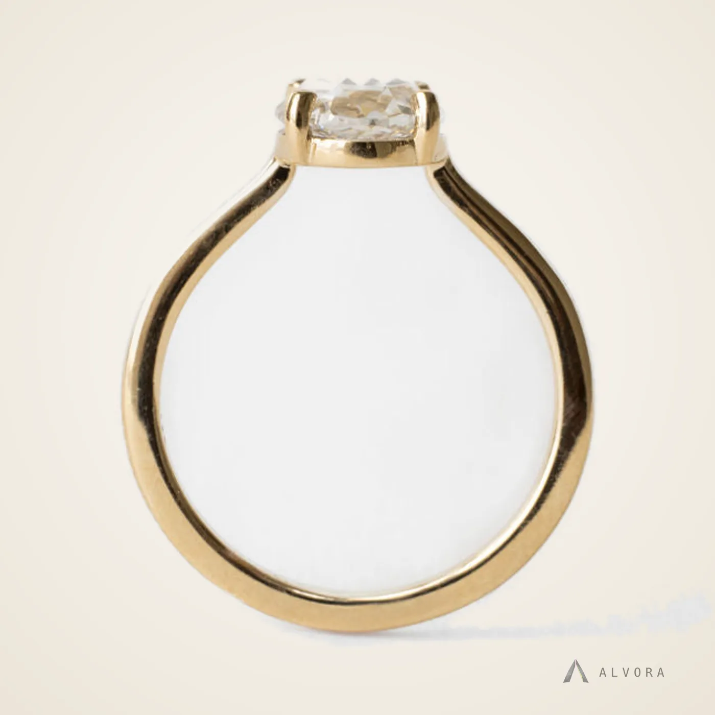 Jessenia Oval Heritage, oval heritage lab-grown diamond engagement ring