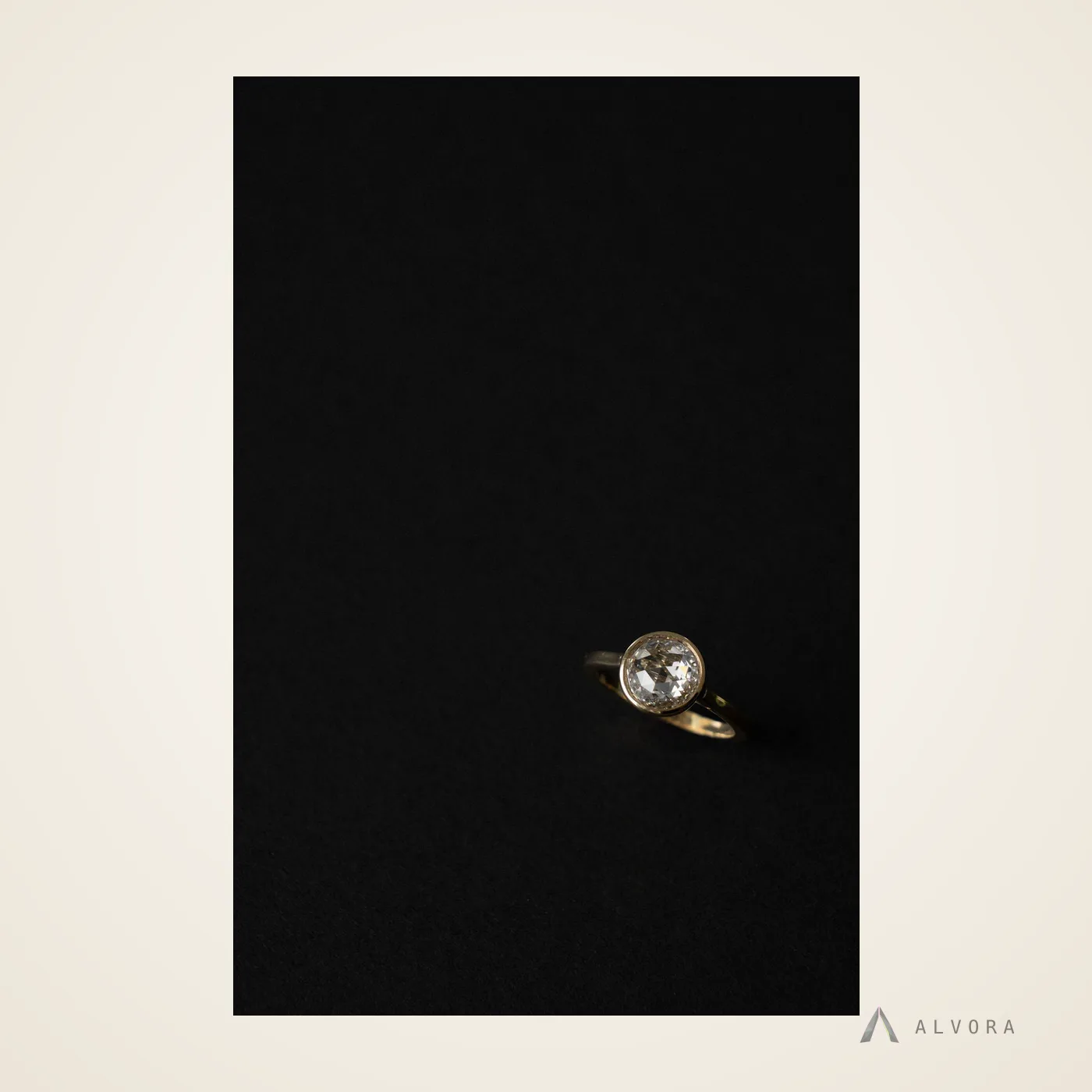 Esra Round Solitaire, round solitaire lab-grown diamond engagement ring