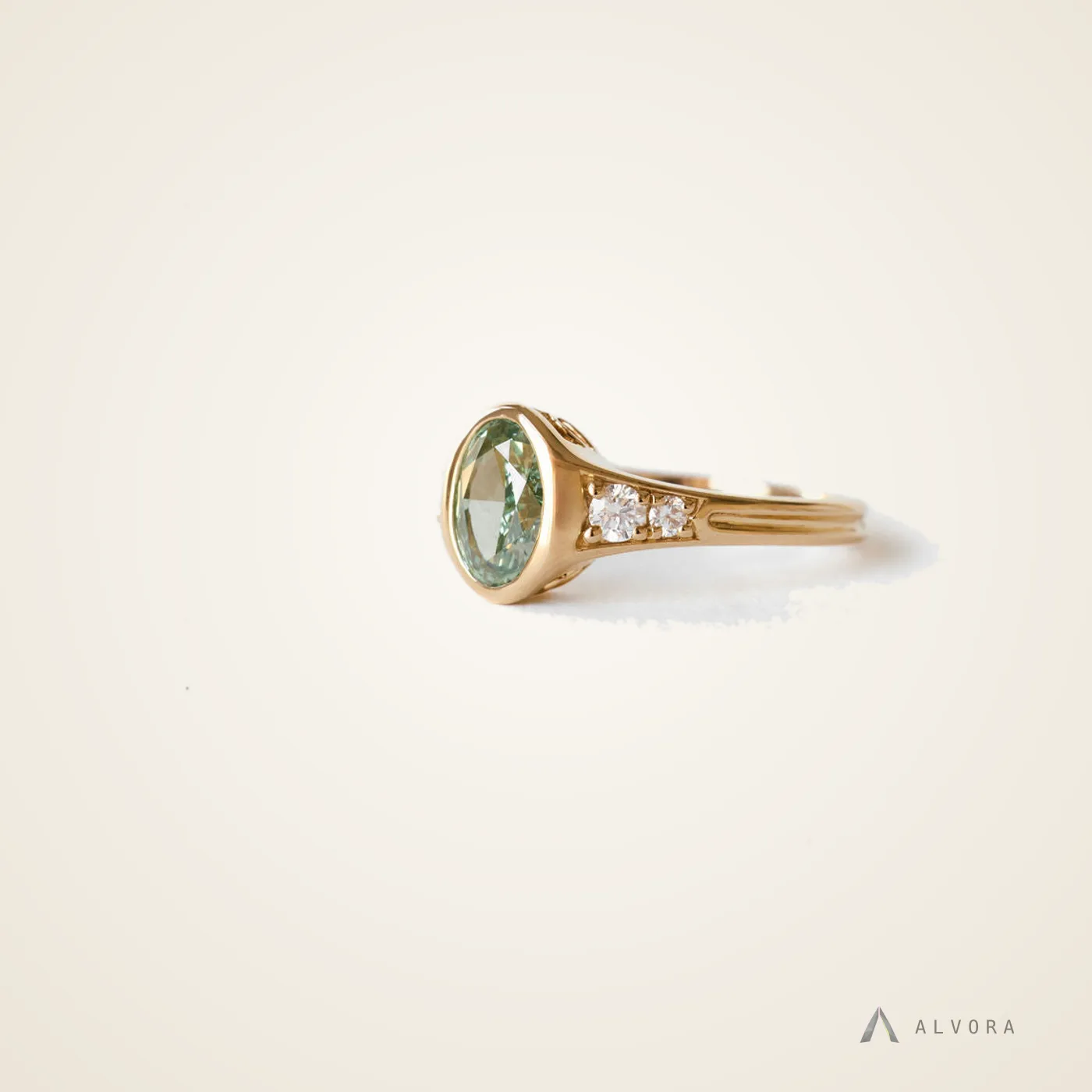 Romilly Solitaire, solitaire lab-grown diamond engagement ring