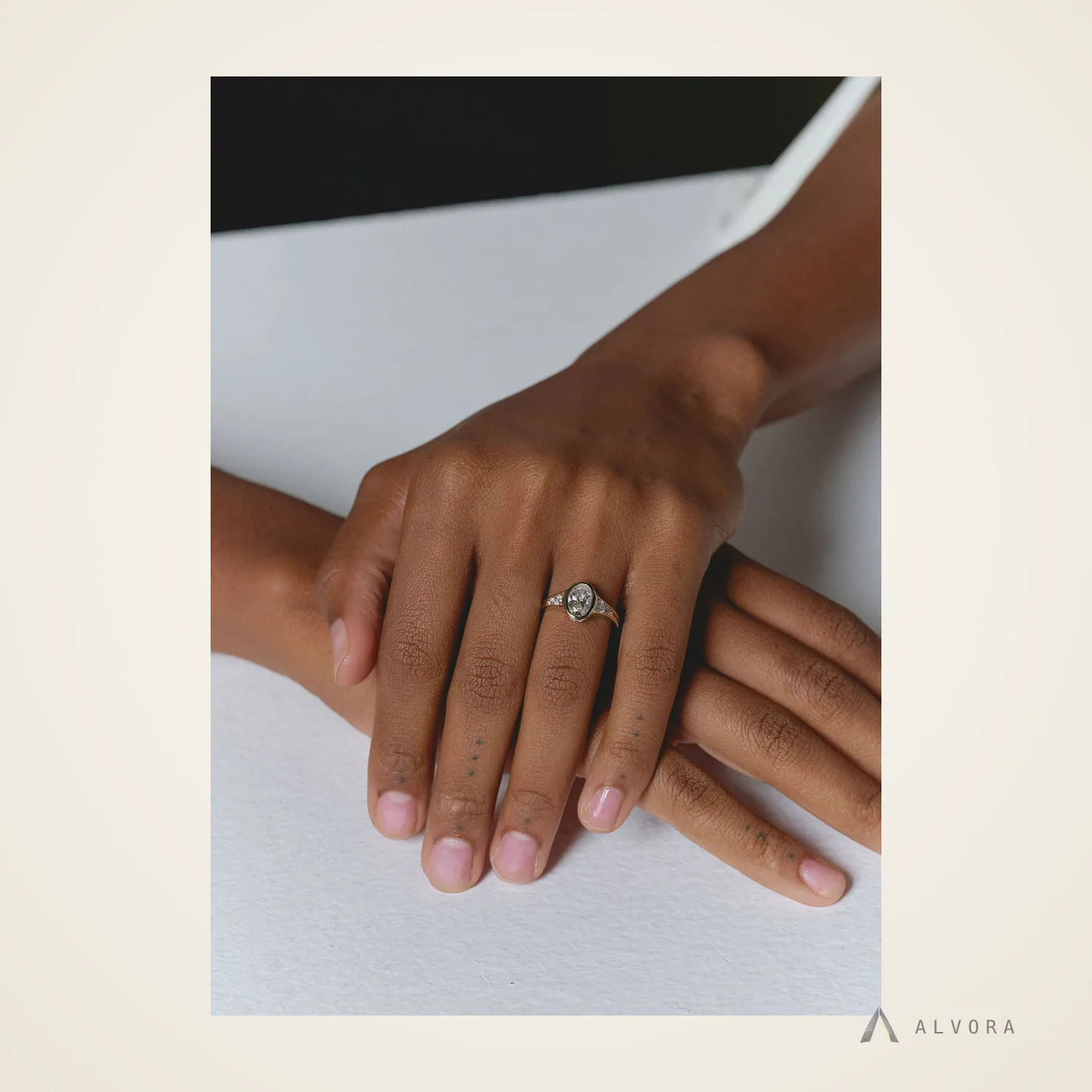 Celeste Solitaire, solitaire lab-grown diamond engagement ring