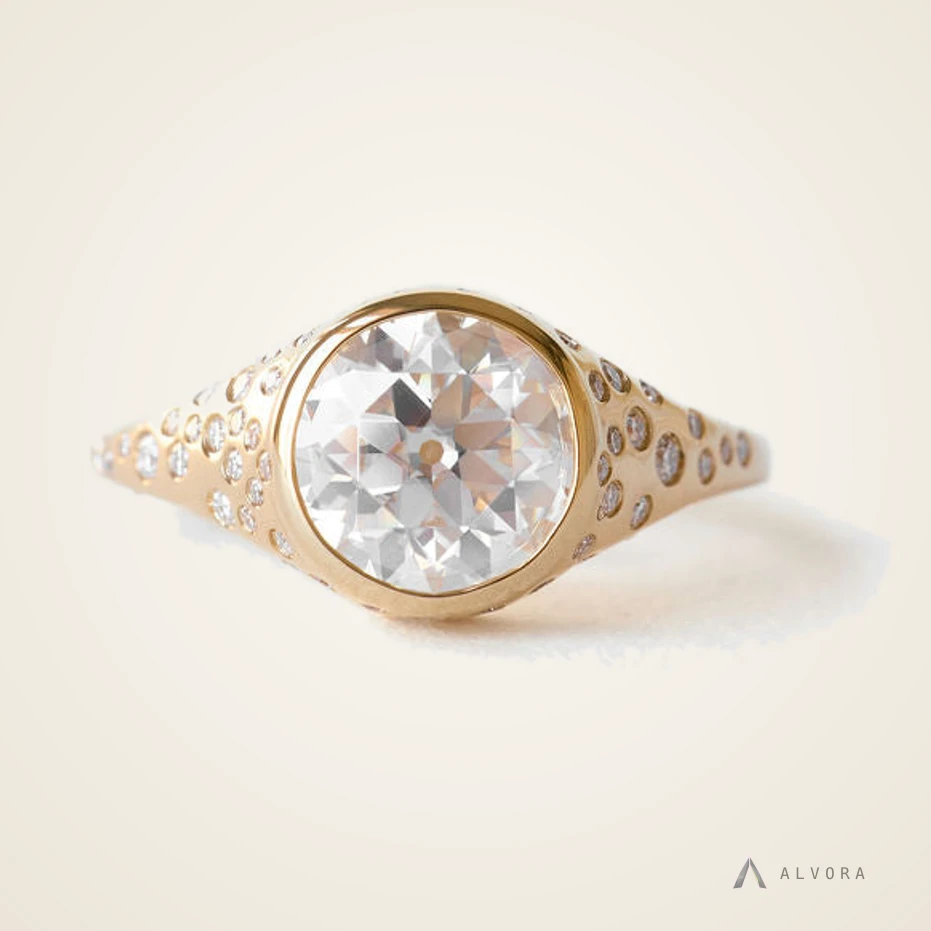 Kerstin Round Solitaire, round solitaire lab-grown diamond engagement ring