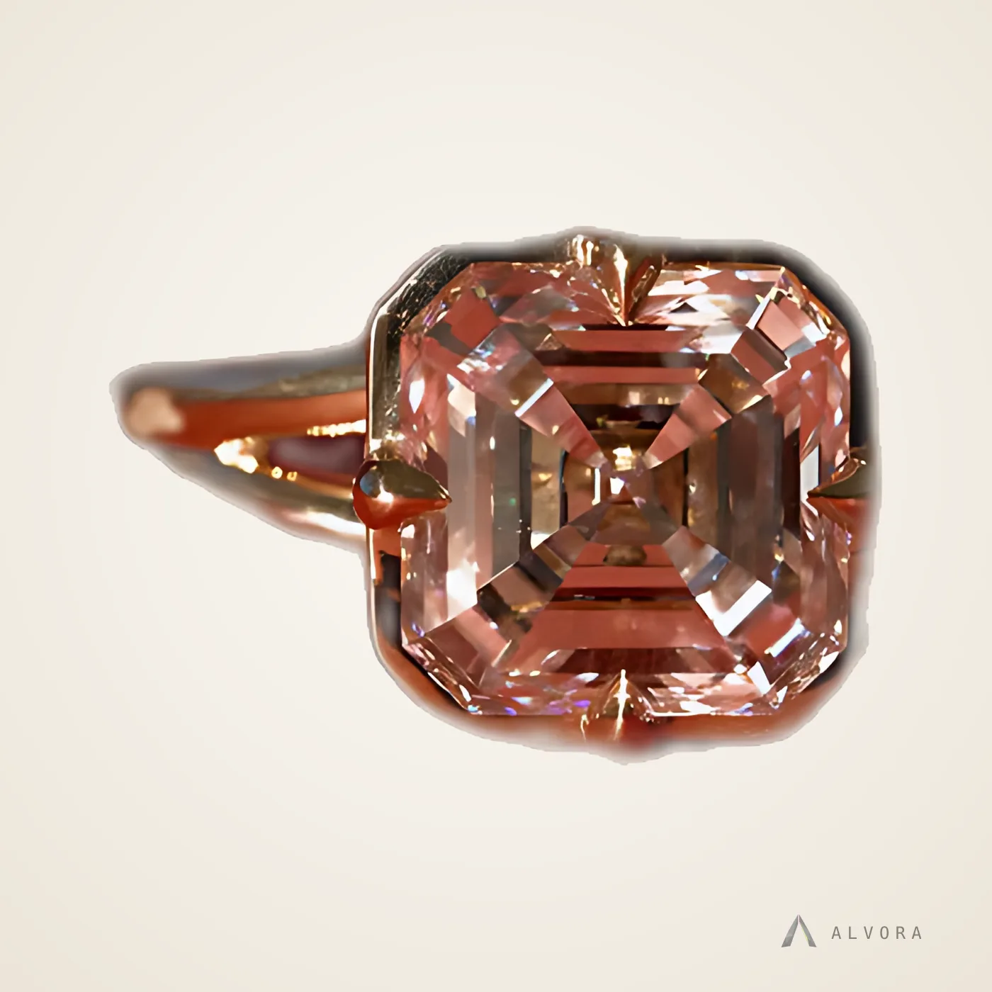 Loretta Asscher Solitaire, asscher solitaire lab-grown diamond engagement ring
