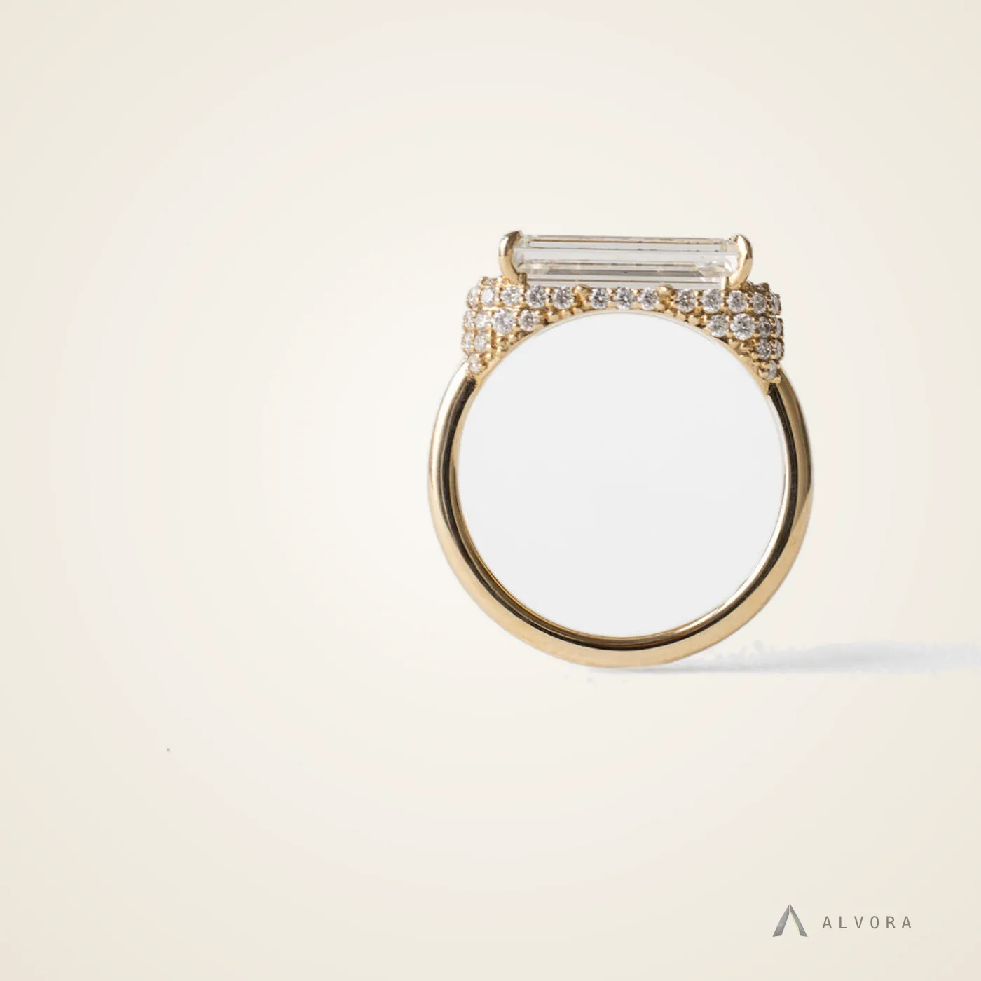 Valentina Baguette Solitaire, baguette solitaire lab-grown diamond engagement ring