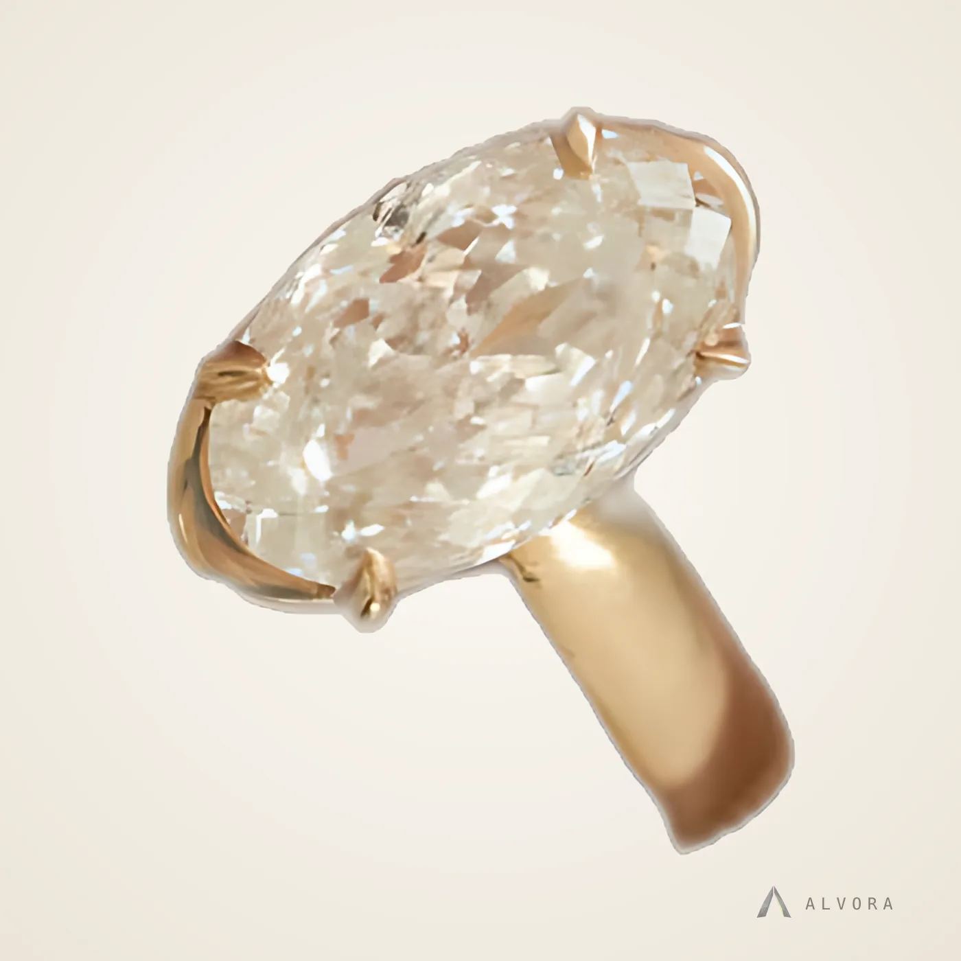 Wendeline Oval Solitaire, oval solitaire lab-grown diamond engagement ring
