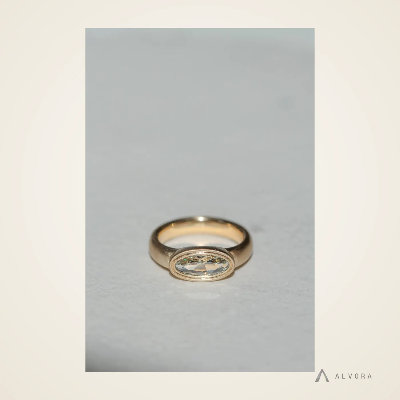 Xiomara Bezel, bezel lab-grown diamond engagement ring