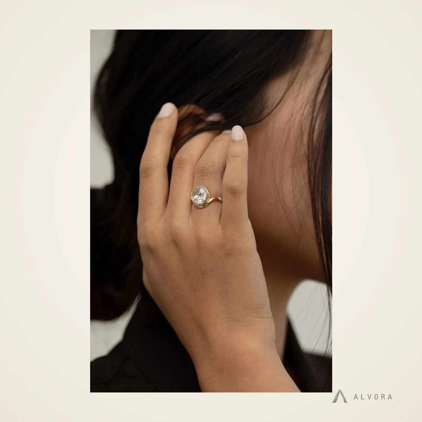Ellora Round Solitaire, round solitaire lab-grown diamond engagement ring