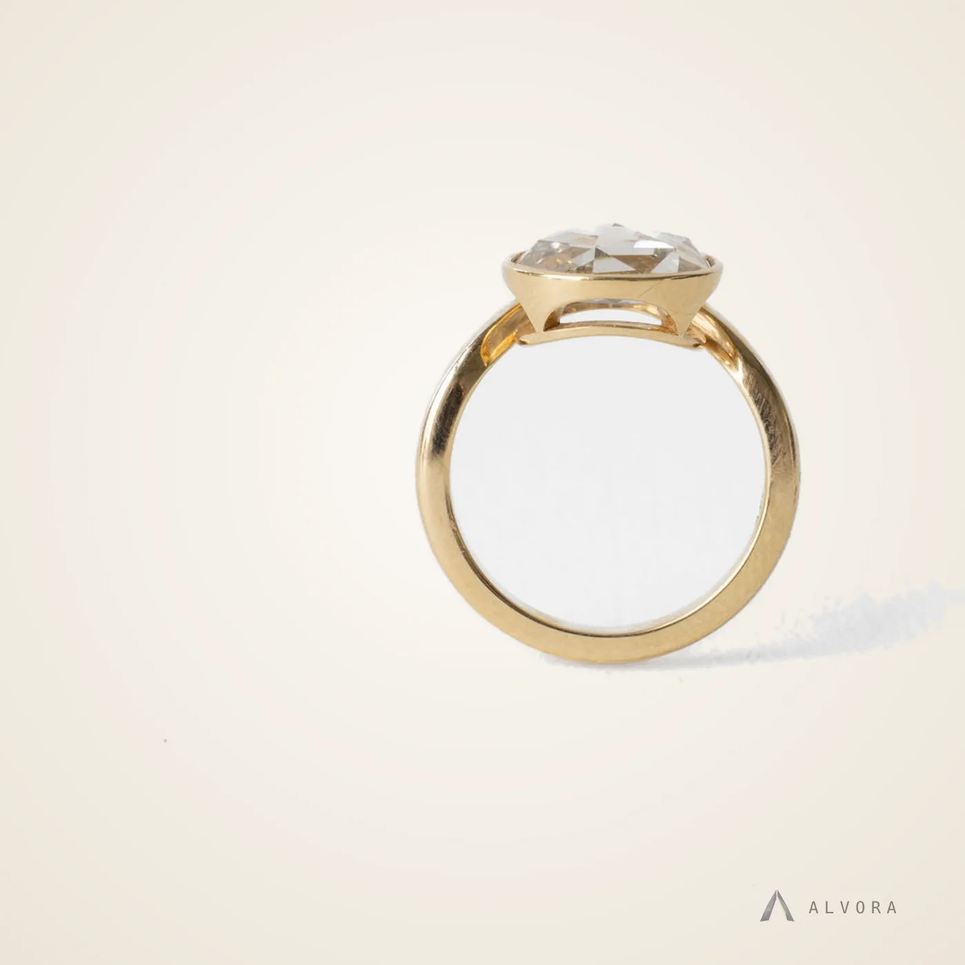 Ellora Round Solitaire, round solitaire lab-grown diamond engagement ring