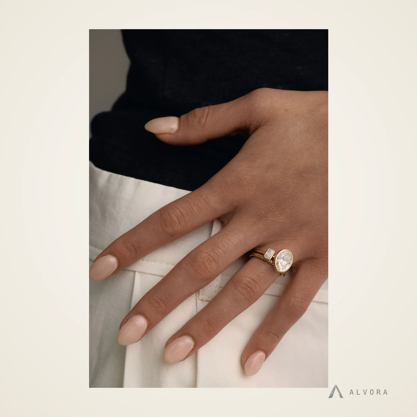 Elspeth Solitaire, solitaire lab-grown diamond engagement ring